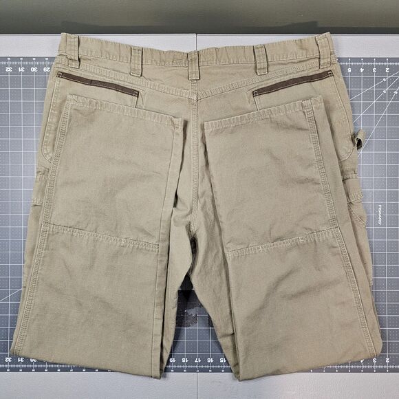 Wrangler Riggs Pants 44x34 Double Knee Cargo Ripstop Canvas Workwear Y2K Biker - Picture 11 of 16